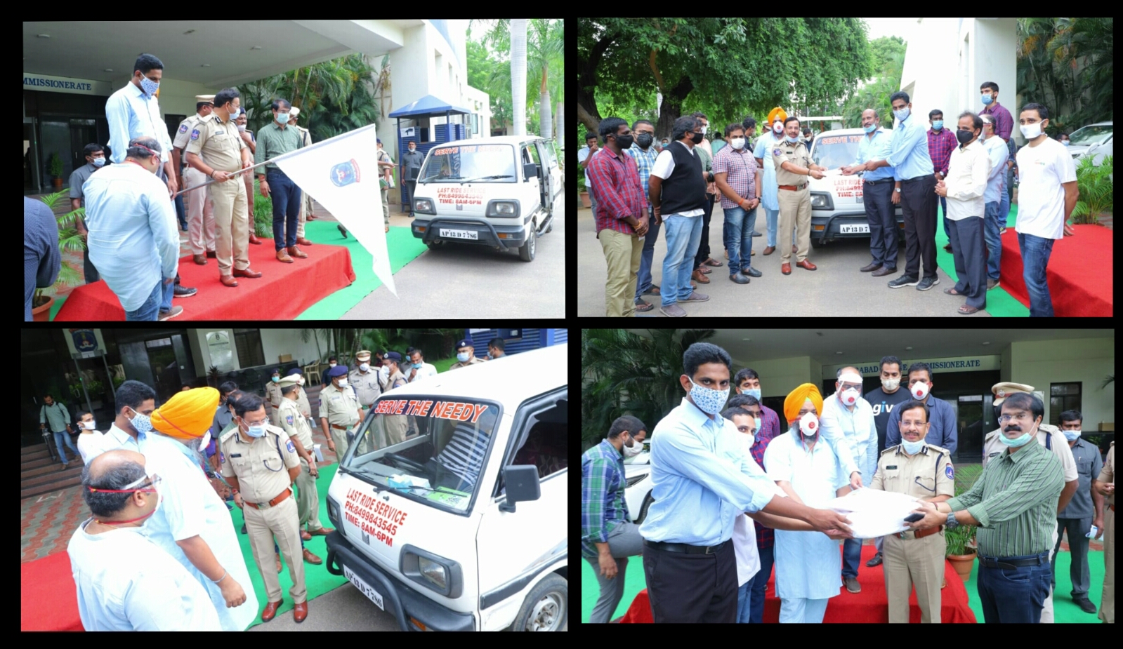 Launch of â€œLast Ride Serviceâ€ by Cyberabad CP and Feed the Needy team - Flag off by Cyberabad CP VC Sajjanar, IPS
