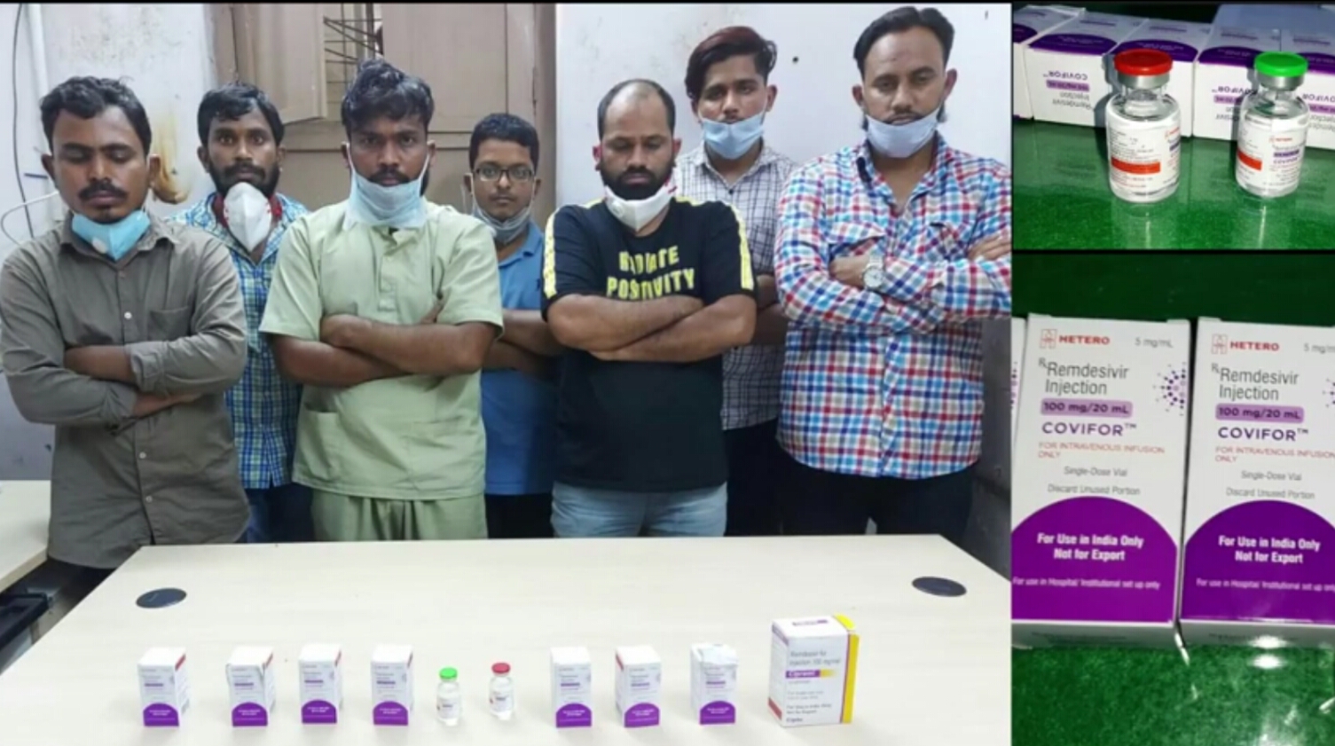 NABBED SEVEN ACCUED PERSONS - FOR ILLEGALLY PROCURING AND SELLING OF COVID-19 ANTIVIRAL DRUGS I.E. COVIFOR (REMDESIVIR) AND CIPREMI INJECTIONS 