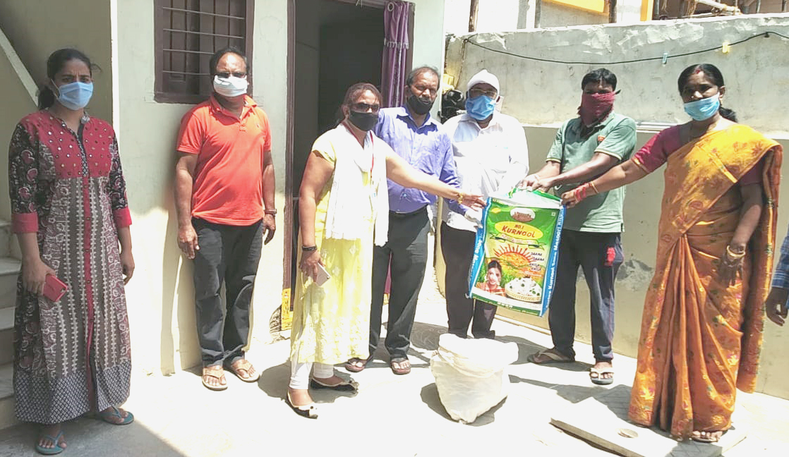 Telangana & Andhra Pradesh IHRO Team Distributes Food Items to Poor