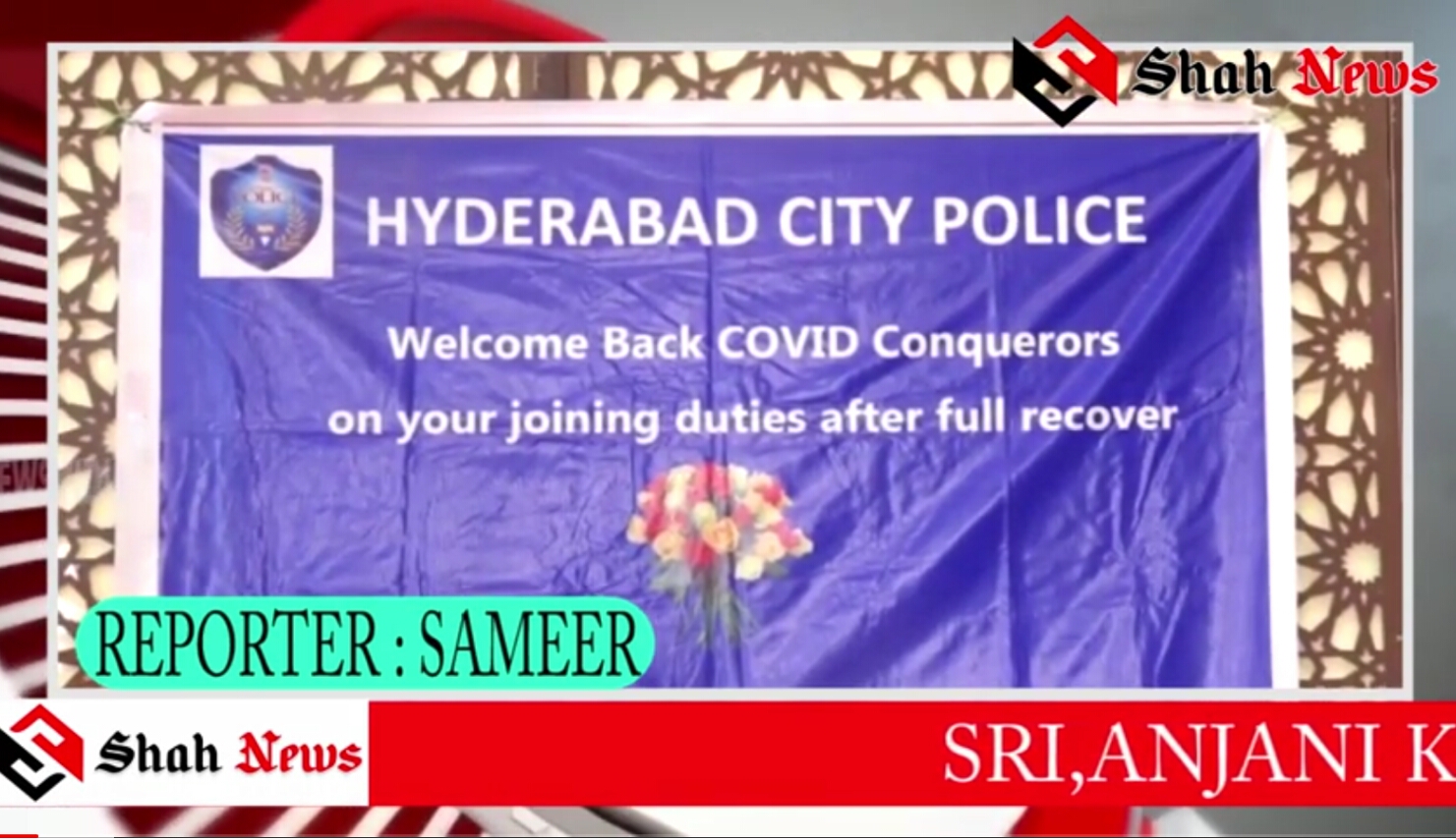 Sri.Anjani Kumar, IPS, Commissioner of Police, Hyderabad city is welcoming and Felicitating the  Covid19