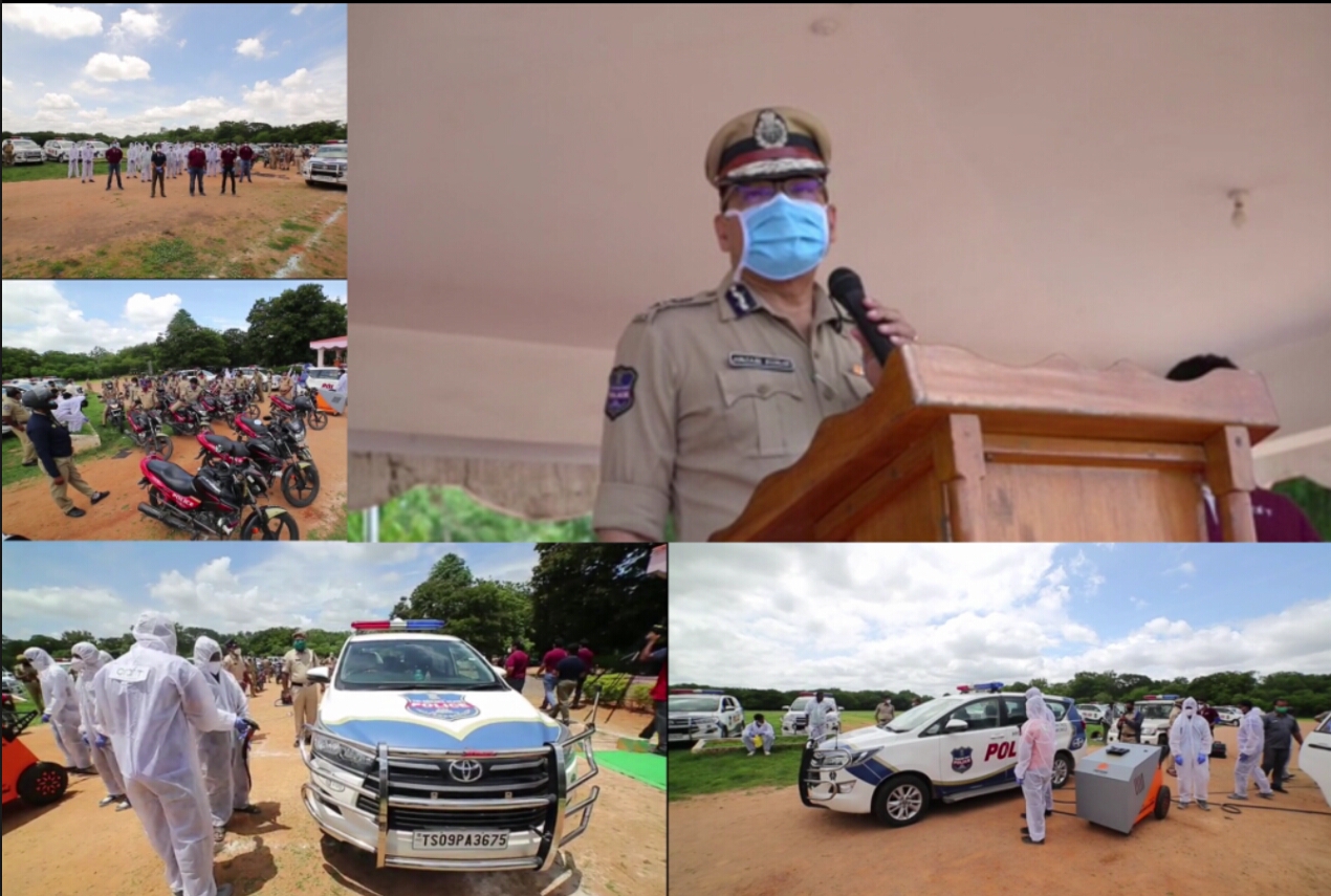 Today (8.7.2020) Sri. Anjani Kumar, IPS, Commissioner of Police, Hyderabad attended the Vehicle Sanitization Program. Today East and South zone patrol cars and blue colts were Sanitizatized by  Craft Company