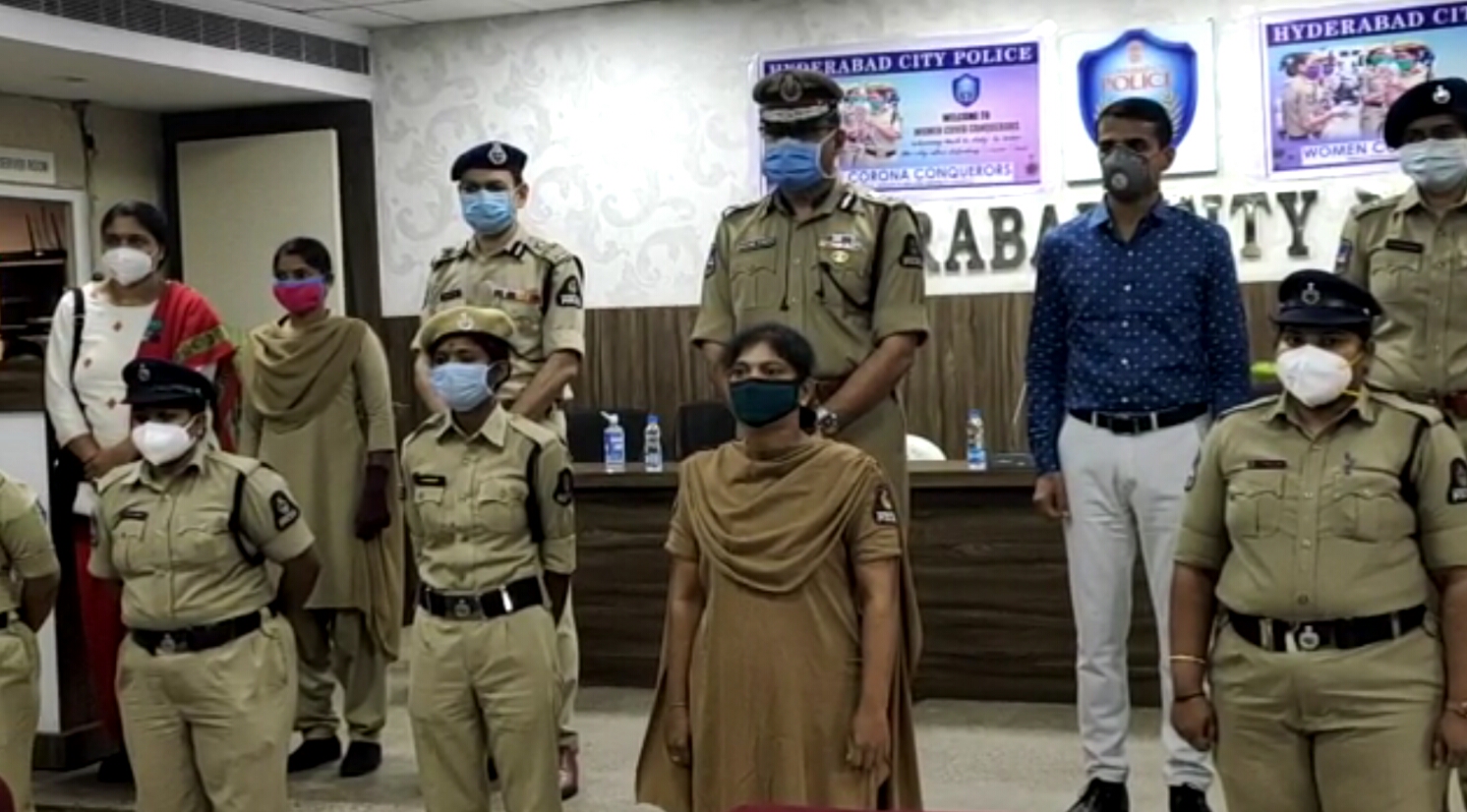 Today(29th July 2020)  38- Women Police officers(1 Inspector,Sis-1,, ASI-1, HC-1, PCs-28,HGs-6 ) working in different police stations of Hyderabad city Police have reported back on duty after conquering covid19 with full of vigour and energy.