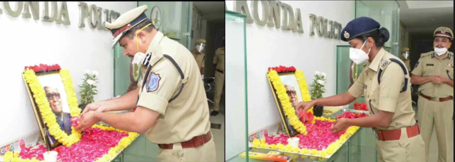 Rachakonda CP pays tribute to the legendary Freedom Fighter and Telangana Protagonist Sri Konda Laxman Bapuji on the eve his 105th Birth Centenary